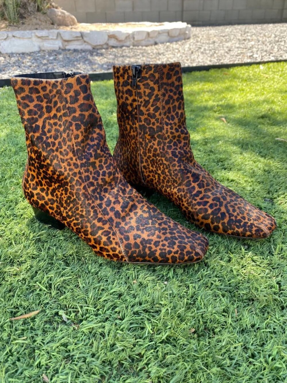 Rachel Comey Cove Boot leopard calf hair size 7